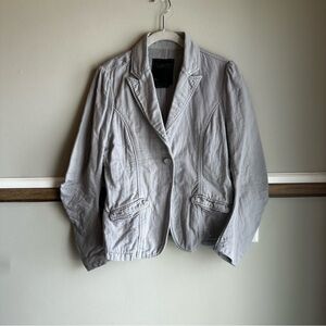 Duarte Gray Jacket Blazer Single Button Unstructured